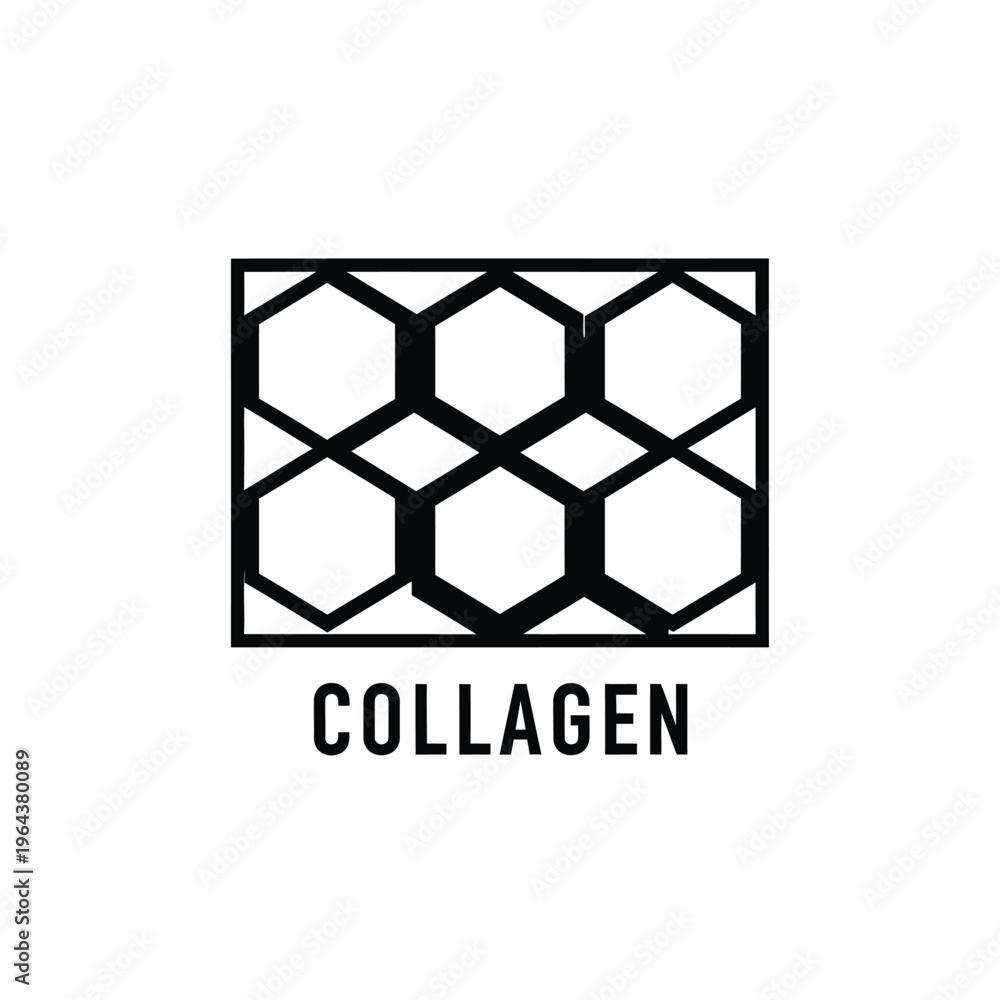 Fototapeta premium Illustration of vector collagen molecular structure graphic design