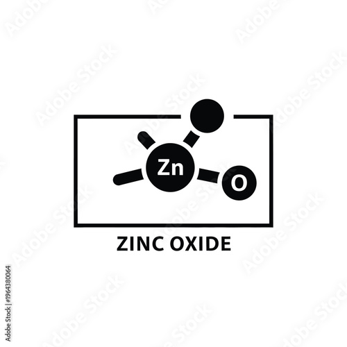 Illustration of vector zinc oxide molecular structure