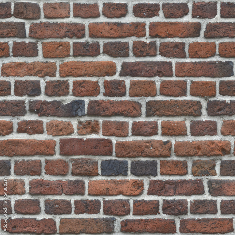 Fototapeta premium Brick seamless wall 4k PBR, wallpaper, background, backdrop, Texture for Architectural 3D rendering 