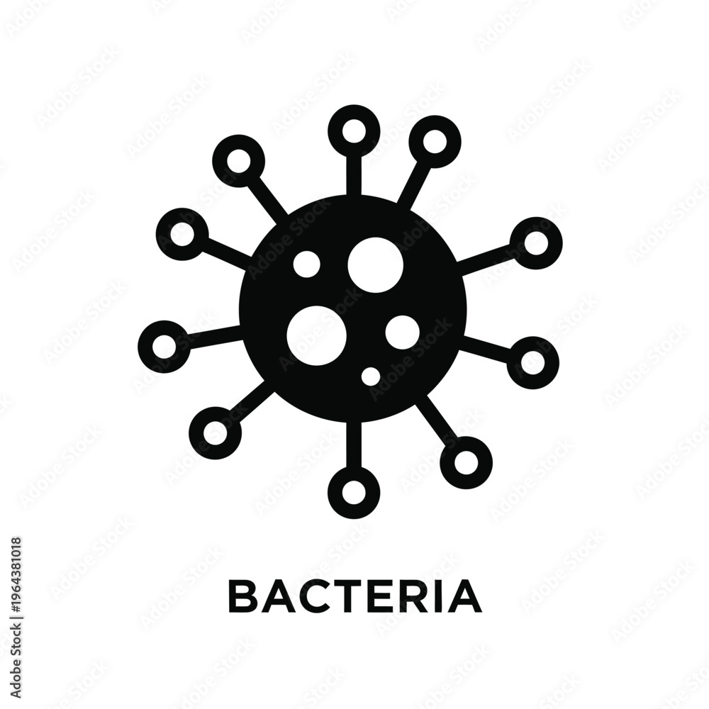 Fototapeta premium Illustration of vector bacteria microorganism concept