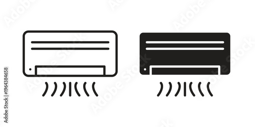 Air conditioner icons vector design template simple and clean