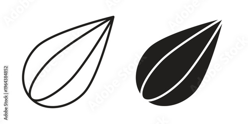Almond icons vector design template simple and clean