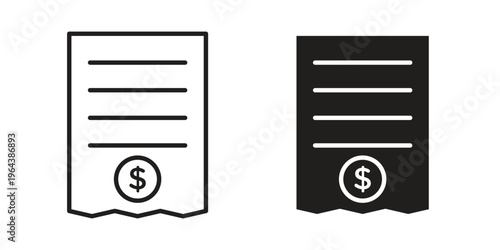 Billing icons vector design template simple and clean