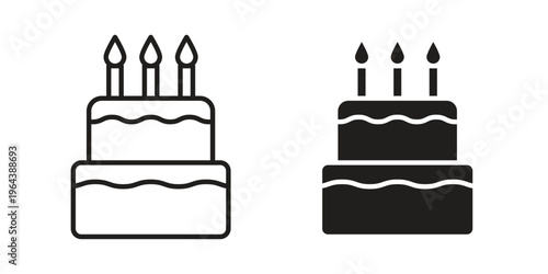 Cake icons vector design template simple and clean