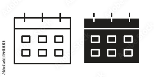 Calendar icons vector design template simple and clean