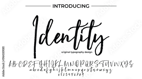 Identity Handwritten Brush Script Font Typography Alphabet Design