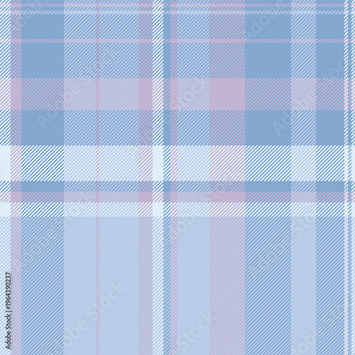 Industrial background vector plaid, good fabric check tartan. Bandanna pattern textile texture seamless in light and blue colors.