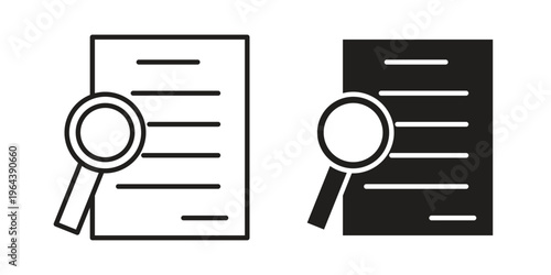 Case studies icons vector design template simple and clean