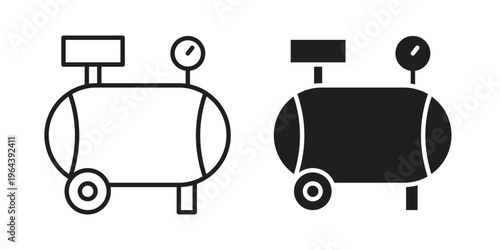 Compressor icons vector design template simple and clean