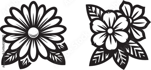 Flowers stylized vector