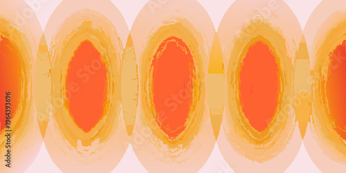 Abstract pattern of vertically aligned rounded shapes in warm tones