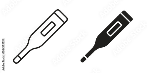 Digital thermometer icons vector design template simple and clean