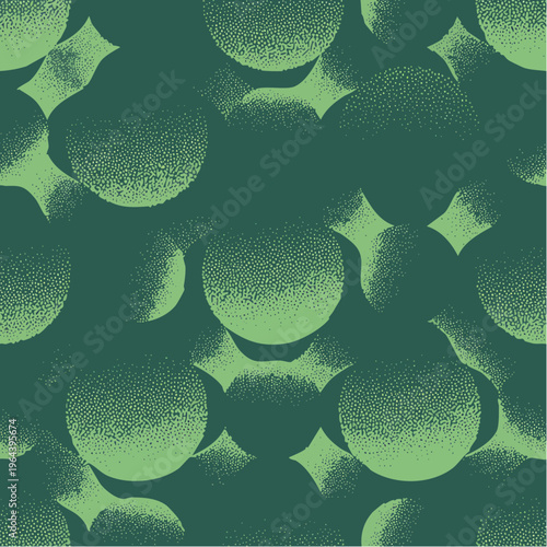 Green Bubbles Pattern Closeup.