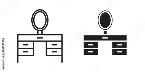 Dresser icons vector design template simple and clean