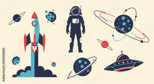 Astronaut in Space Suit Standing Alone.