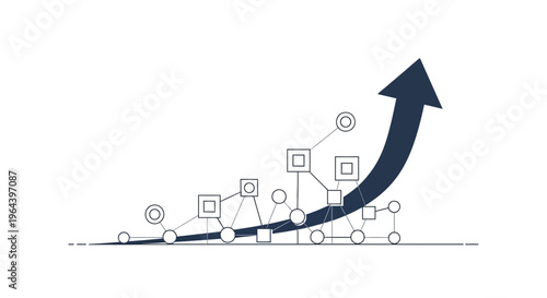 Black Arrow Graph Chart Increasing.