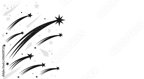 Black star trails and sparks flying.