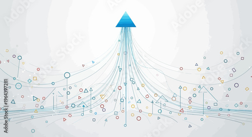 Blue Arrow Pointing Upward Graphically.