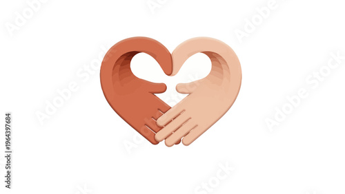 A woman holding a red heart shape in her hands as a romantic symbol of love and care for a Valentine gift illustration.