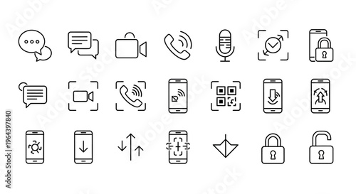 Collection of mobile app icons.