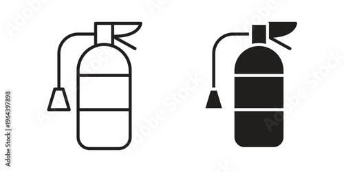 Fire extinguisher icons vector design template simple and clean