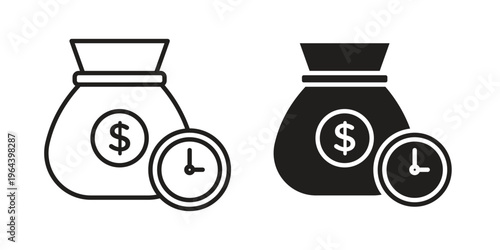 Fixed deposit icons vector design template simple and clean