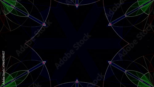 Wallpaper Mural Abstract kaleidoscope pattern with bright symmetrical shapes creating a futuristic artistic composition and captivating visual. Torontodigital.ca