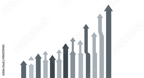 Gray arrows pointing up in growth.