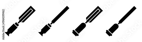 Chisel icon set. Vector symbol. Illustration of chisel. Chisel. Vector illustration. Stock vector.