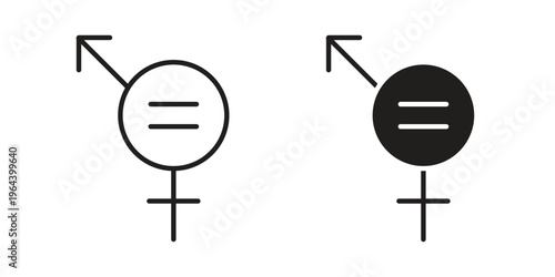 Gender equality icons vector design template simple and clean