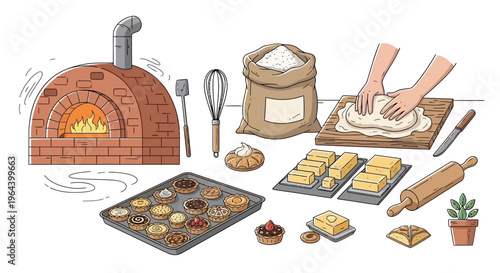 Hands Shaping Pizza Dough on Tray.