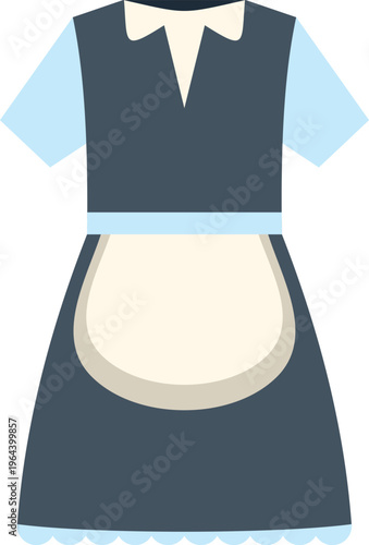 Maid uniform dress with apron representing housekeeping service