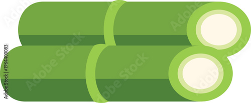 Sugarcane stalks in an icon representing natural sweet agriculture