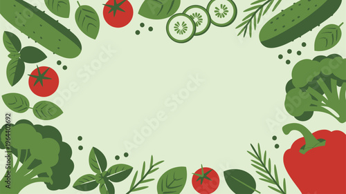 Vegetables frame border
