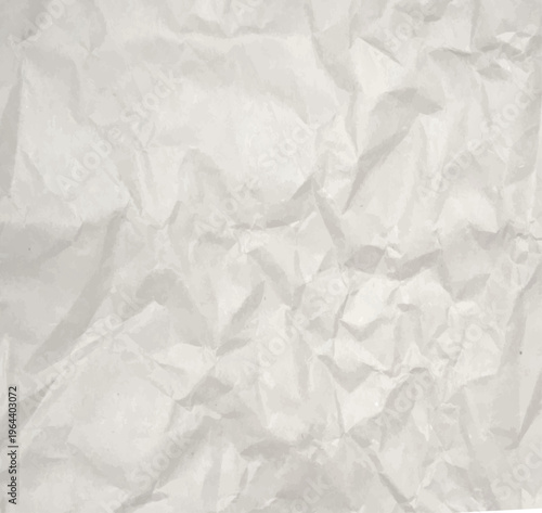 ナチュラルな質感が際立つ白いしわ紙テクスチャ背景、柔らかな陰影とリアルな紙の凹凸が特徴のシンプル素材
