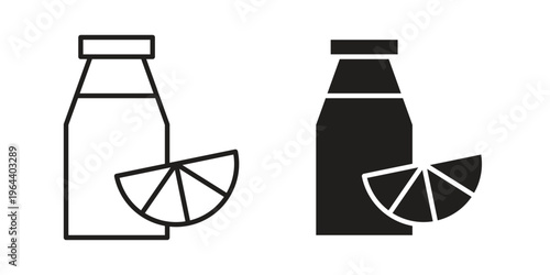 Juice bottle icons vector design template simple and clean