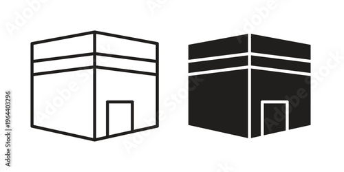 Kaaba icons vector design template simple and clean