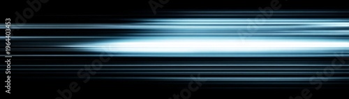 Blue light streaks streak across a dark background