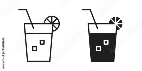 Lemonade icons vector design template simple and clean