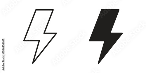 Lightning icons vector design template simple and clean