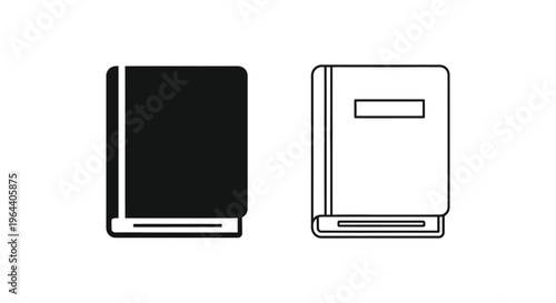Black and white refrigerator designs side by side comparison Vector