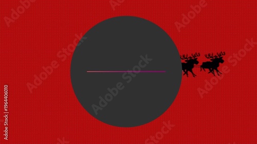 A digital animation of a neon blue let it snow text banner against a black background