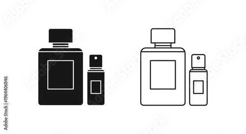 Perfume bottles set Vector