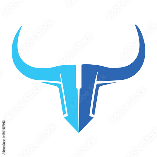 Premium bull head and horns logo for luxury corporate identity design