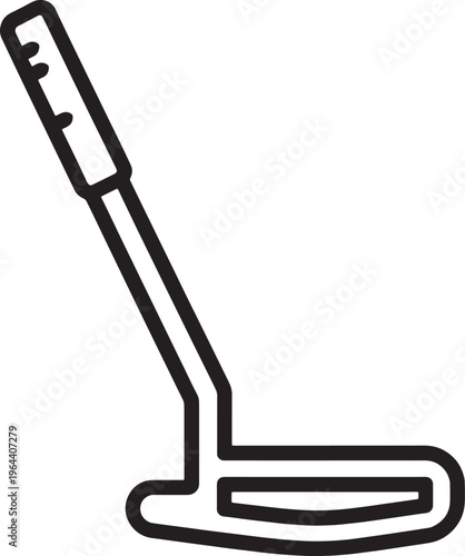 Golf putter icon in simple line style for sports equipment  golfing tool
