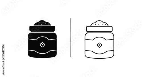 Black and white salt shakers Vector
