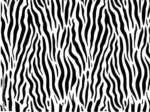 Black and White Zebra Stripes Pattern Seamless Animal Print Texture