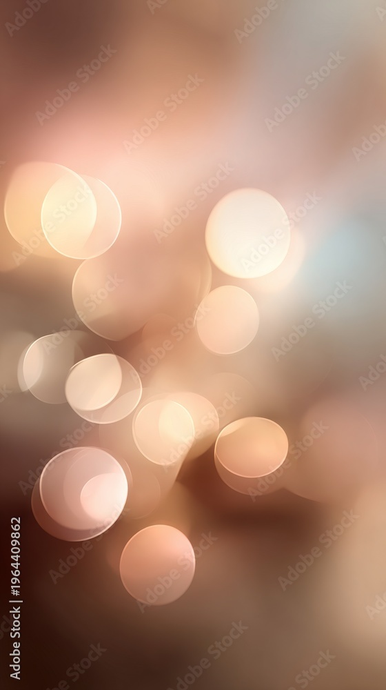 Fototapeta premium Abstract blurred bokeh lights background in warm tones