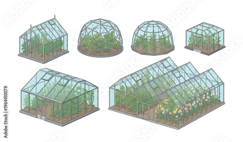 Collection of Greenhouses in various architectural styles.