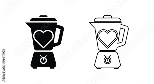 Heart blender love food Vector